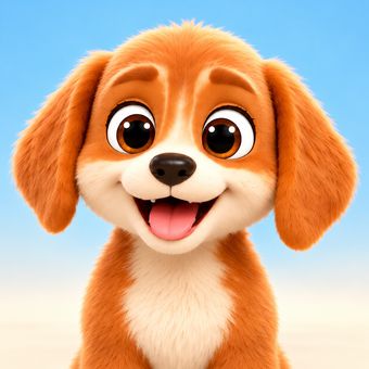 Buddy, a fluffy caramel-and-cream puppy with floppy ears